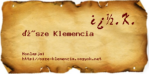 Ősze Klemencia névjegykártya
